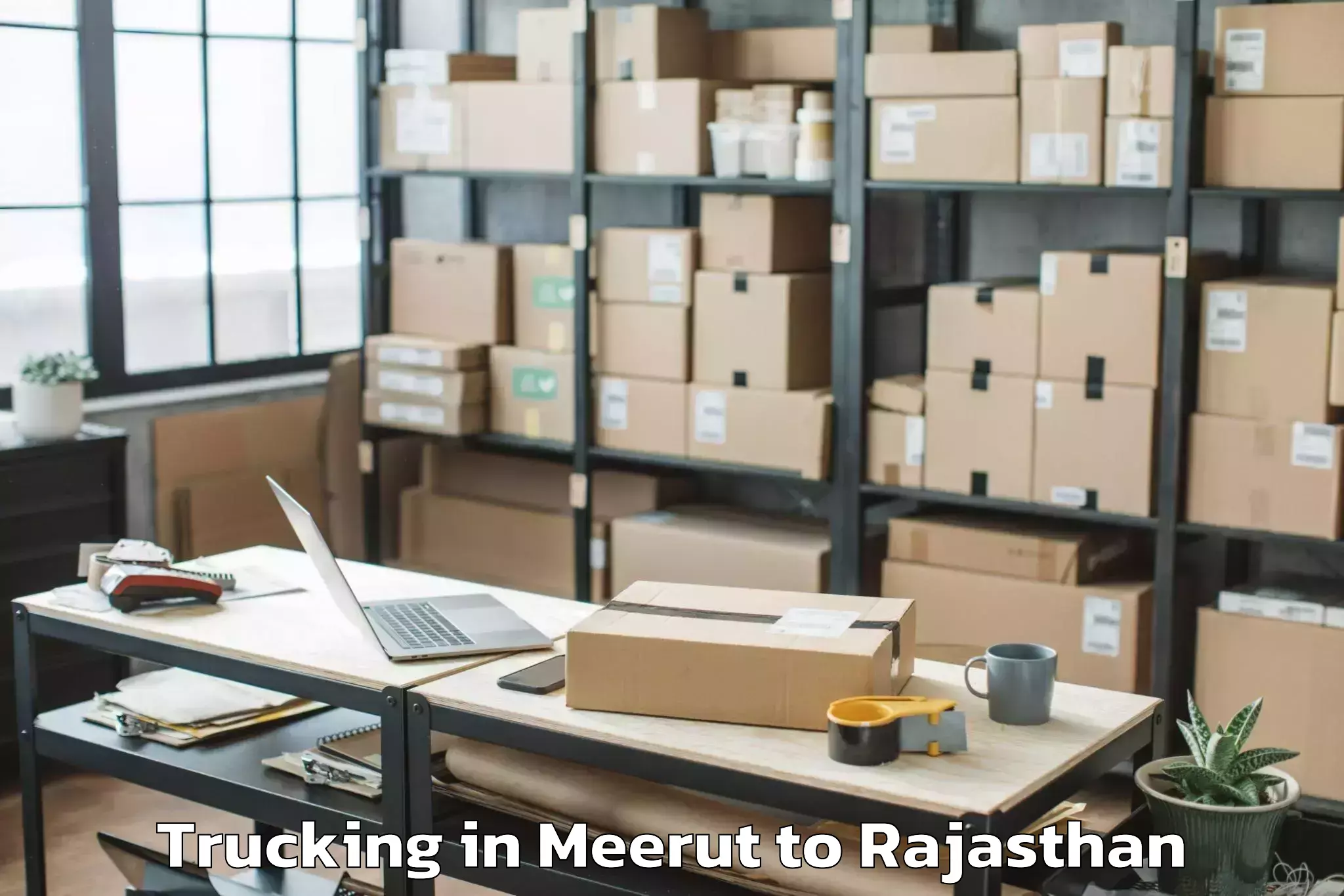 Easy Meerut to Chhabra Trucking Booking